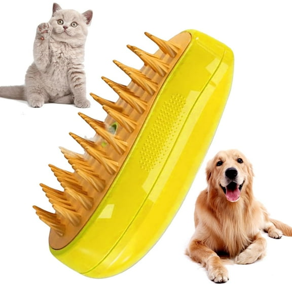 Cat Steamer Brush, Electric Cat Brush With Spray, Self Cleaning Steams Cat Brush, Multifunctional Dog Steamer Brush For Massage