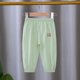 thumbnail image 2 of Odeerbi 6M-6Y Niñas Algodón Lino Pantalones Recortados Verano Casual Linterna Pantalones Color Sólido Pantalones Transpirable, 2 of 5