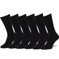 thumbnail image 1 of Calcetines de vestir Easton Marlowe negros, paquete de 6, para hombres de 10 a 13 años, 9 a 12, 1 of 1