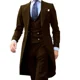 thumbnail image 3 of Traje elegante para hombre, traje ajustado, 3 piezas, chaqueta, chaleco, pantalones, conjunto de esmoquin formal para boda, escenario, fiesta, abrigo largo, 3 of 5