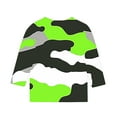 thumbnail image 4 of Kids Cotton Camo T-Shirts Boys Girls 3/4 Sleeve Color Block Tops Casual Toddler Cute Graphic Tees Shirts Neon Green， 7 Years, 4 of 5