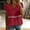 Red, variant on Cotton Womens Blouse V Neck Short Sleeve Casual Fall Top for Women Solid Eyelet Flowy Loose Tops