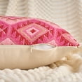 thumbnail image 3 of Unique Bargains Boho Throw Pillow Covers Geometric Pattern Cushion Cases 20" x 12" Pink, 3 of 7