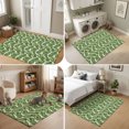 thumbnail image 5 of Area Rugs 4'x6'. Monstera Leaves Carpet Runner Indoor Outdoor Rugs Home Decor Aesthetic, Tropical Jungle Plants Green Non Slip Mats Washable Accent Rug for Living Room Bedroom, 5 of 8