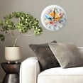 thumbnail image 4 of Colorful Resin Clock 10-Inch Silent Wooden Wall Clock, Battery Operated (AA Batteries Not Included), Artistic Home Decor, 4 of 8