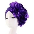 thumbnail image 1 of Women Flower Turban Cap Soild Color  Headscarf Bonnet Inner Hijabs Arab Head Wraps Indian Hat, 1 of 7
