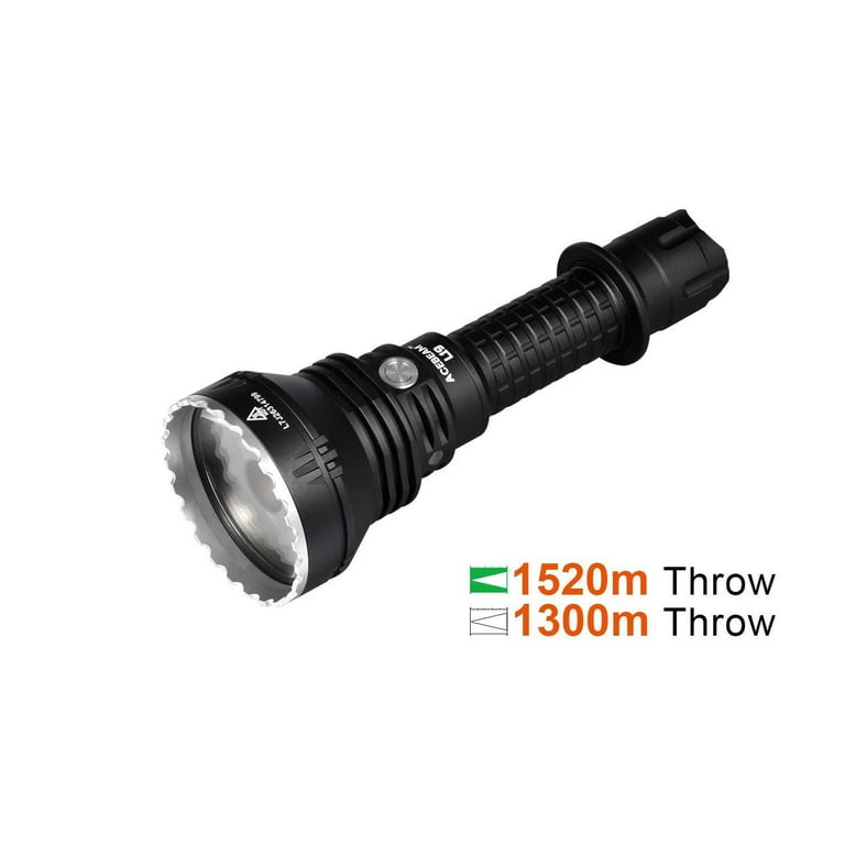 Combo: Acebeam L19 GREEN LED Flashlight -2200 Lumens 1520 meter