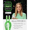 thumbnail image 3 of Liquipel Powertek USB C Lightning iPhone Charger Cable [MFI Certified], 6ft Fast Charging, Neon Party, 3 of 8