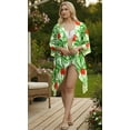 thumbnail image 3 of LA LEELA Women's Beach Bikini Cardigan Swimsuit Kimono L-XL Multi, Floral, 3 of 5
