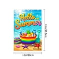 thumbnail image 4 of Amhnf Hello Summer Rainbow Bucket Beach Toys Garden Flag For Home Outdoor Garden Yard Decor 12x18 inch, 4 of 5