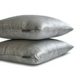 thumbnail image 4 of The HomeCentric Plain Pillow Covers Silver Grey Pack of 2, 16"x16" (40x40 cm) Pillow Covers, Art Silk Plain, Solid Throw Pillowcase For Sofa, Solid Pattern Modern Style - Silver Gray Luxury, 4 of 5