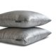 thumbnail image 4 of Funda de almohada lumbar de lujo HomeCentric, gris plateado, paquete de 2, 30 x 40 cm (12 x 16 pulgadas). Funda de almohada rectangular lisa y lisa de seda artística, estilo moderno liso. Lujo gris, 4 of 5