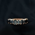 thumbnail image 2 of Rosec Jewels 4.75 CT Octagon and Oval Cut Black Onyx Half Eternity Ring for Women, 14K Rose Gold, US 7.50, 2 of 7