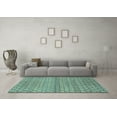thumbnail image 3 of Ahgly Company Indoor Round Abstract Light Blue Modern Area Rugs, 4' Round, 3 of 4