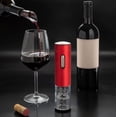 thumbnail image 2 of Moss & Stone Electric Wine Opener Set, Corkscrew Remover With USB Charging, Wine Bottle Opener with Wine Pourer, Foil Cutter & Vacuum Stopper, Automatic Wine Opener For Wine Lovers (Red), 2 of 7