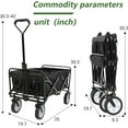 thumbnail image 7 of Wubio  Collapsible Wagon, Portable Folding Wagon, Garden Cart, Outdoor Utility Cart, Black, 7 of 7
