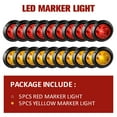 thumbnail image 4 of 10/20pcs LED  Clearance Light 12V Waterproof Car Side Marker Light Bright Truck Trailer Yellow/Red Indicator Light  Auto Identification Lamp for Car Trailer Truck RV, 4 of 10