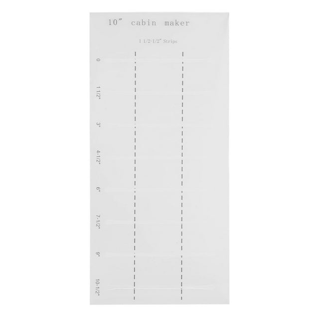 Reglas de acolchado de cabaña de troncos de 10 pulgadas, escala transparente, bordes más suaves, juego de plantillas para crear cabañas de troncos para amantes de la costura