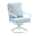 thumbnail image 6 of My Texas House Cambria Steel Swivel Outdoor Dining Chair - Set of 2, Blue, 6 of 12