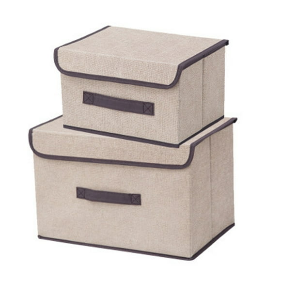 Small Storage Bins with Lids Storage Box, Toy Closet Storage Box, Quilt Storage Box, Clothes Storage Box, 2 Pcs,A Large and A Small Toy Storage Bins with Lids Small Storage Box with Lid