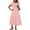 Pink, variant on NXMZXB Womens Summer 2025 Casual Midi Maxi Dresses Lightweight Short Sleeve V Neck Elastic Waist Boho Beach Dress with Pockets Red M