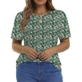 thumbnail image 5 of Fantaslook Blouses for Women Pleated Short Sleeve Tunic Tops Dressy Casual Summer Shirts, 5 of 9