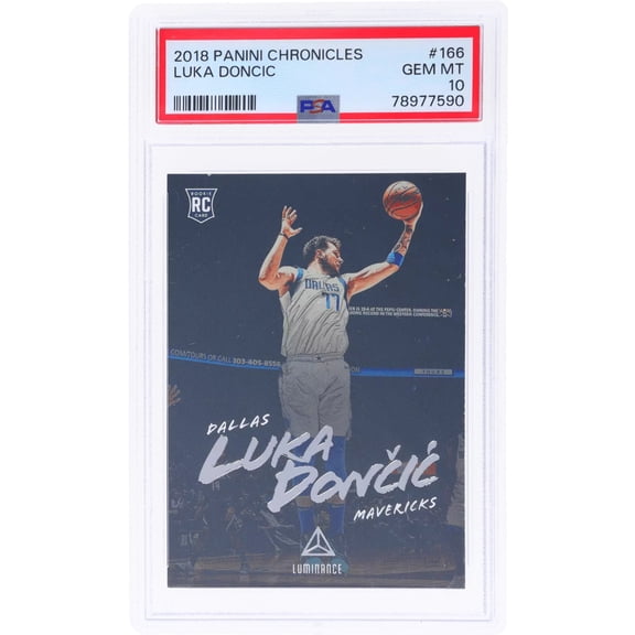 Graded 2018 Panini Chronicles Luka Doncic #166 Rookie RC Basketball Card PSA 10 Gem Mint