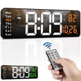 thumbnail image 1 of Reloj de Pared Digital, de 16 Pulgadas, con Visualizaci&oacute;n Grande, con Fecha, Temperatura, Semana, Control Remoto, Gran D&iacute;gito, 12/24 Horas,Reloj Digital LED para Sala de Estar, A, 1 of 7