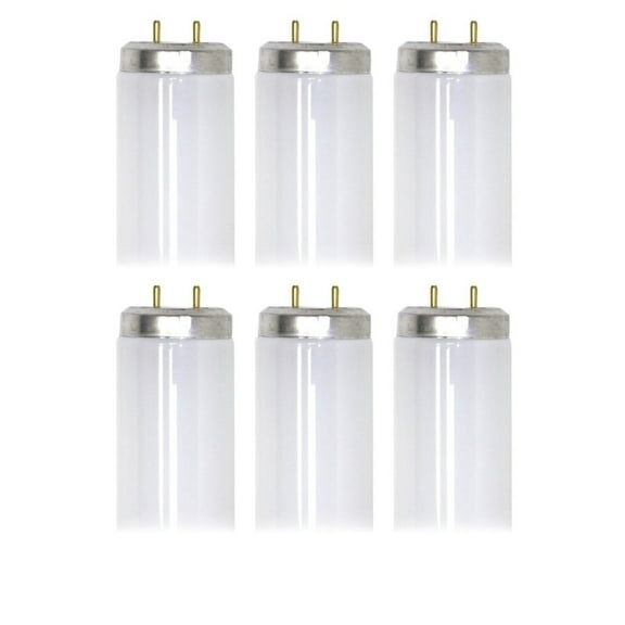 (case of 6) GE Lighting Daylight F17T8  17 watt T8 Fluorescent Tube, 24 inch,  1250 lumens, 6500K Daylight, Medium BiPin (G13) base