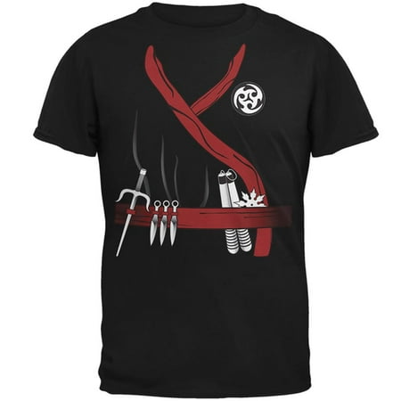 Halloween Red Clan Ninja Assassin Costume Mens T Shirt