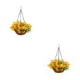 thumbnail image 3 of Monstrate Cestas colgantes versátiles Flores artificiales a la venta Fácil de limpiar Precio asequible Cesta colgante de flores simuladas Type3 NO3, 3 of 4