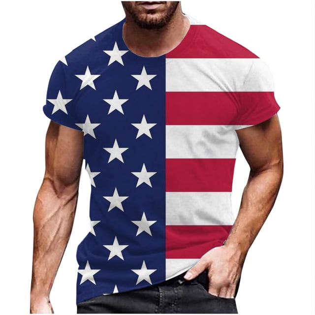 PEZHADA TTG T-Shirts pour Hommes Mode Manches Courtes Col Rond Imprimé T-Shirt Décontracté Blouse