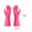 A Hot Pink, variant on Kitchen Cleaning Rubber Gloves Thickened Dishwashing Gloves Household Chore Protection with Enhanced Durability and Comfortable