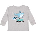 thumbnail image 3 of Inktastic My Aunt Loves Me with Cute Sharks Boys or Girls Long Sleeve Toddler T-Shirt, 3 of 5