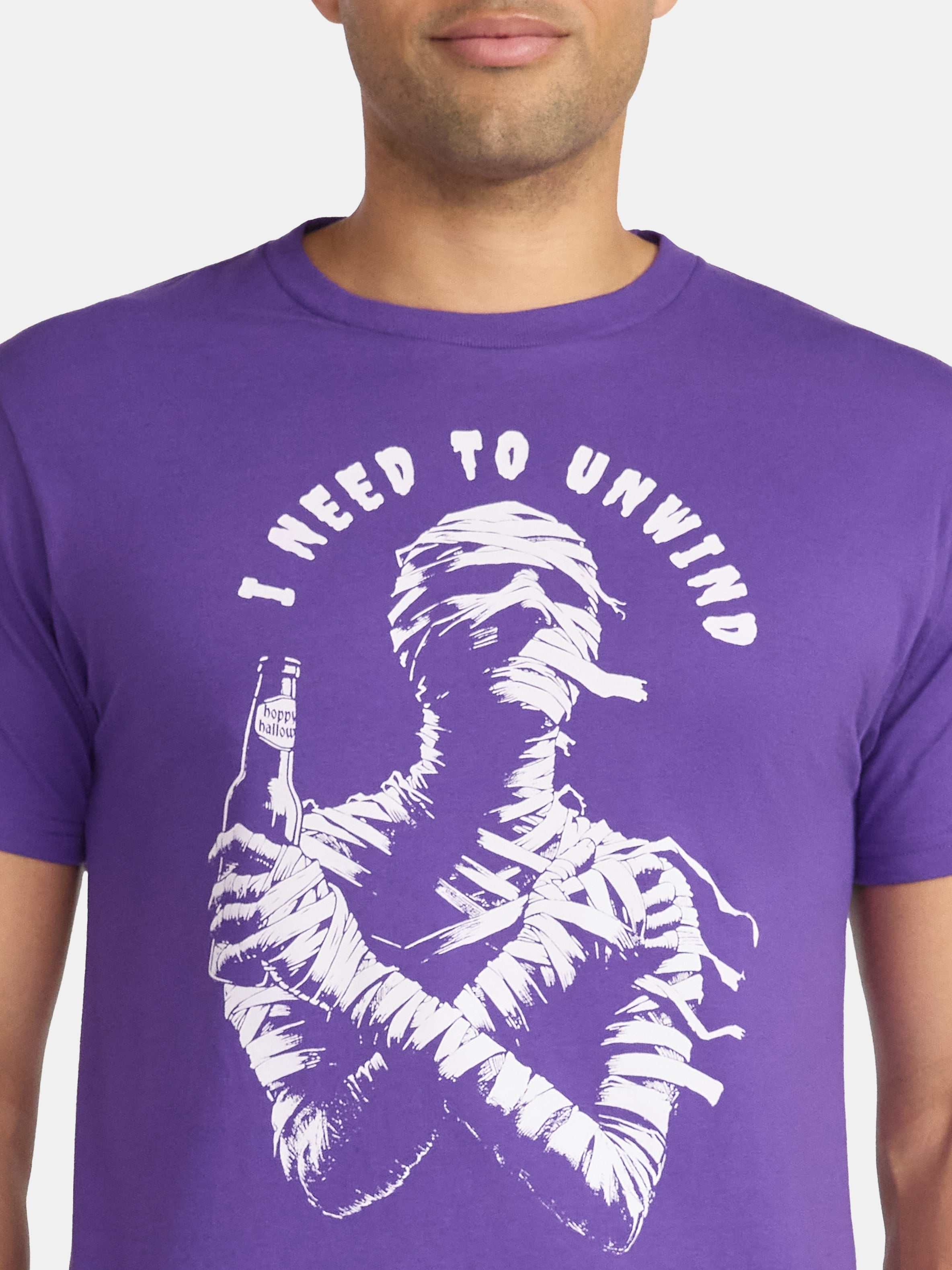 Halloween Men's Mummy Unwind Graphic Tee from Way to Celebrate, Sizes XS-3XL