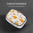 thumbnail image 5 of Cute Dogs Welsh Corgi Square Pill Box 2 Compartment Pill Case Medicine Organizer Decorative Gift for Purse Pocket, 5 of 5