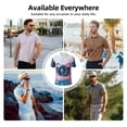 thumbnail image 5 of Haiem Vintage Camera Splash Art Pattern Mens Polo Shirts Quick Dry Short Sleeve Golf T Shirt Performance Moisture Wicking Casual Workout-X-Large, 5 of 6