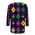 thumbnail image 5 of TaTaai Carnival Women's Casual Print Round Neck 3/4 Sleeve T-Shirt Loose Top Gift, 5 of 5