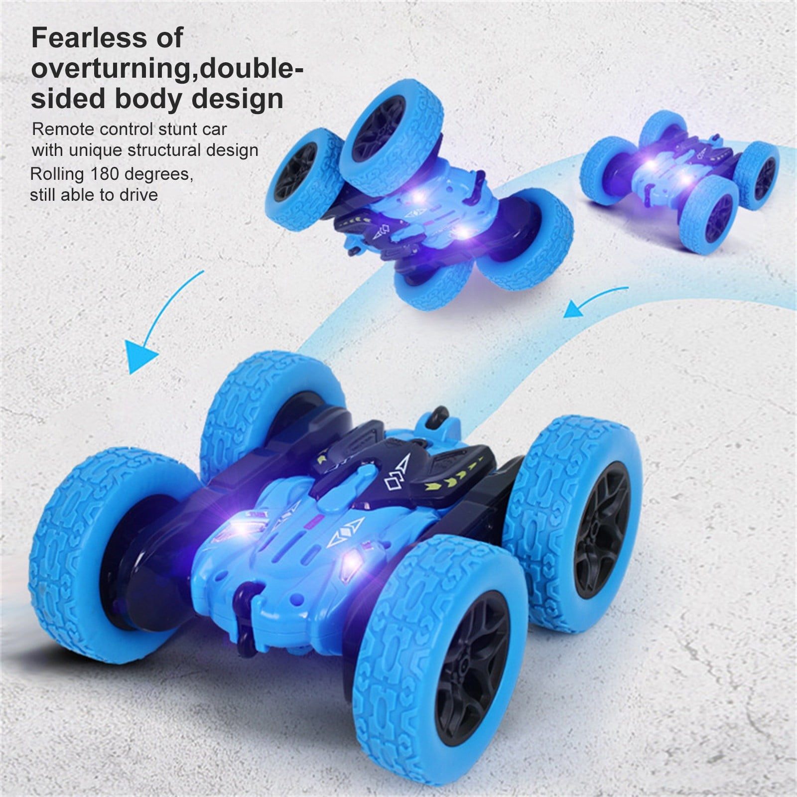 360-Degree Rotation Stunt Remote Control Car For Kids With 4G Off-Road & Light Effects, Improves Operating Skills And Reflexes For Boys Aged 3-9, Durable Abs Material With