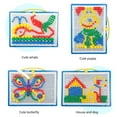 thumbnail image 2 of Colorido Seta Clavos Pegboard Puzzle Set 3D Mosaico Juego De Rompecabezas Bloques De Construcción Diy Kit De Juguetes Para Niños 296 Unids matsuzay FN004919-00, 2 of 6