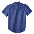 thumbnail image 3 of Port Authority S500T Mens Short Sleeve Twill Shirt, Faded Blue - 3XL, 3 of 3