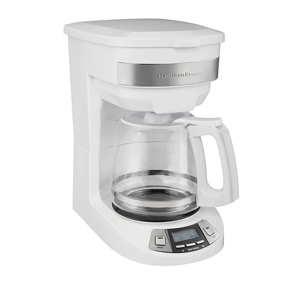 12 Cup Programmable Coffee Maker - WHITE