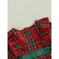 thumbnail image 4 of Sunisery Toddler Baby Girls Christmas Dress Ruffled Tulle Bowknot Plaid Party Pageant Princess Dresses Fall Clothes, 4 of 7