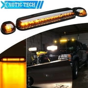 Xotic Tech Amber Trunk LED Cab Roof MarkerRunning Lights Assembly Kit For Chevrolet Silverado 1500 2500 3500 HD Classic 2002-2007, GMC Sierra 1500 2500 3500 HD Classic 2002-2007