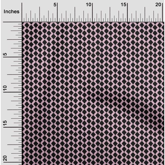 oneOone Cotton Flex Fabric Diamond Block Print Sewing Fabric BTY 40 Inch Wide