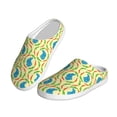 thumbnail image 2 of Daiia Blue Rabbit Print Women’s Fuzzy Slippers Memory Foam Lightweight House Shoes Cozy Loafer Flannel House Shoes-46/47, 2 of 7