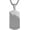 Silver, variant on Stainless Steel Two Colors Dog Tag Pendant Neckalce for Men 22+2In Chain