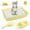 Yellow, variant on Cat Litter Box Set, Small Cat Kitten Starter Kit, Includes Cats Toilet Kitten Litter Pan with Litter Scoop, Double Dish Cat Bowl, Kittens Mouse and Ball Toy