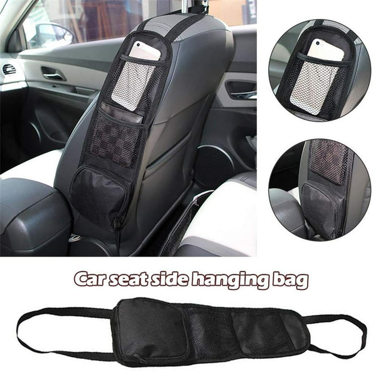 Car Seat Side Organizer, Automobile Seat Storage Hanging Bag, Multi-pocket  Drink Holder, Mesh Pocket Car Seat Phone Holder For Cars/truck (black)