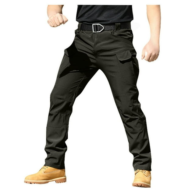 Pantalon Cargo pour Hommes Coupe Décontractée Jambe Droite Pantalon Décontracté pour Hommes Pantalon de Randonnée Pantalon Jogger pour Hommes avec Poches